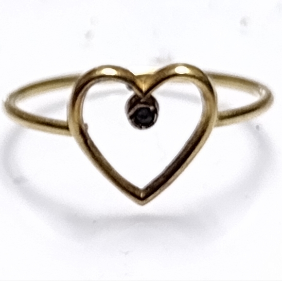 Heart ring with light blue stone - Picture 4 of 5